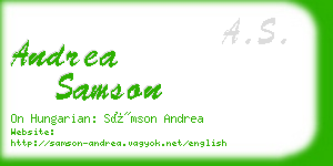 andrea samson business card